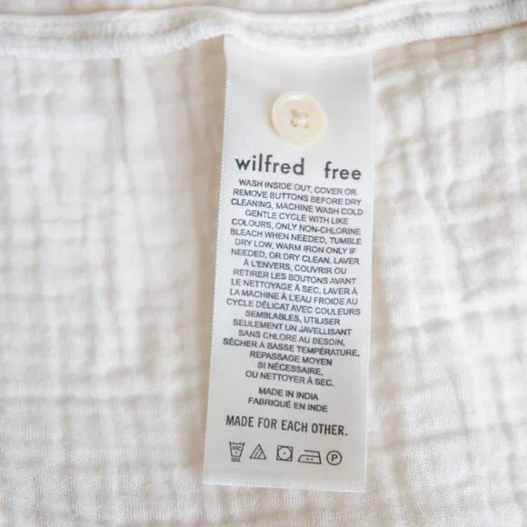 Aritzia Black Wilfred Free Cream White Maxi Sail Dress Size Medium - Picture 4 of 14